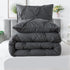 Marquis Luxurious Pinch Pleated All-Season Comforter With  Pillow Shams